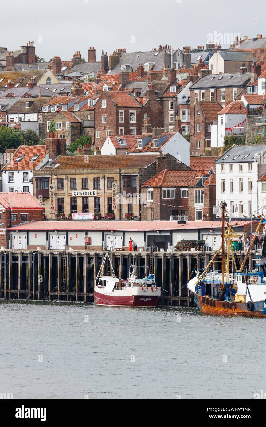 A fishing boat in Whitby harbour Stock Photo - Alamy