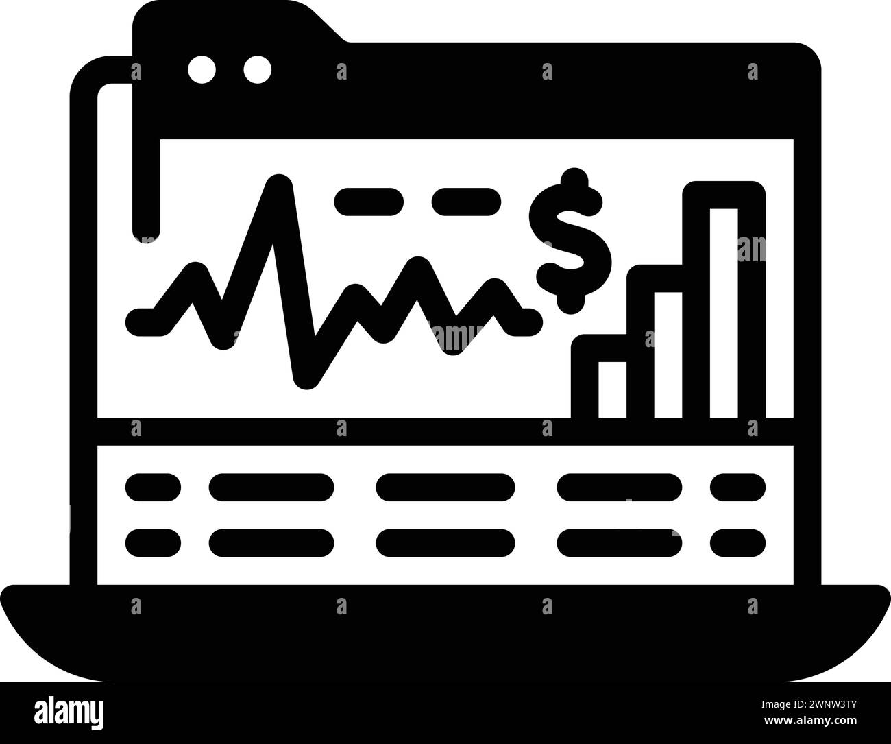 Icon for stock,charts Stock Vector