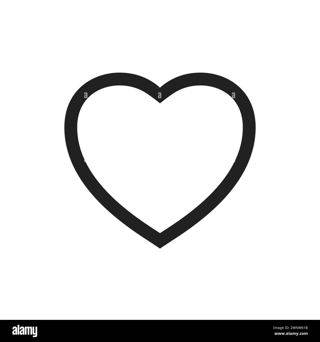 Heart icon. Black heart shape isolated on white background. Graphic for ...