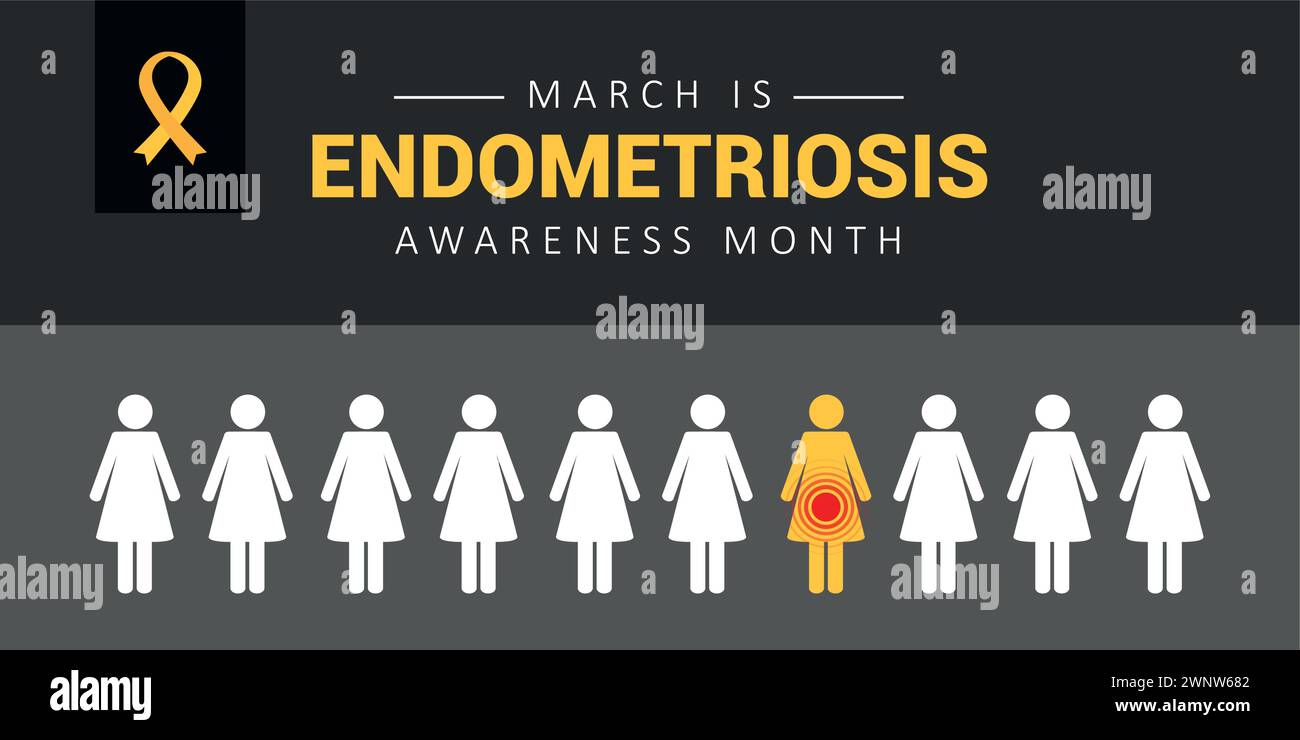 one in ten women has endometriosis illustration of women one with ...