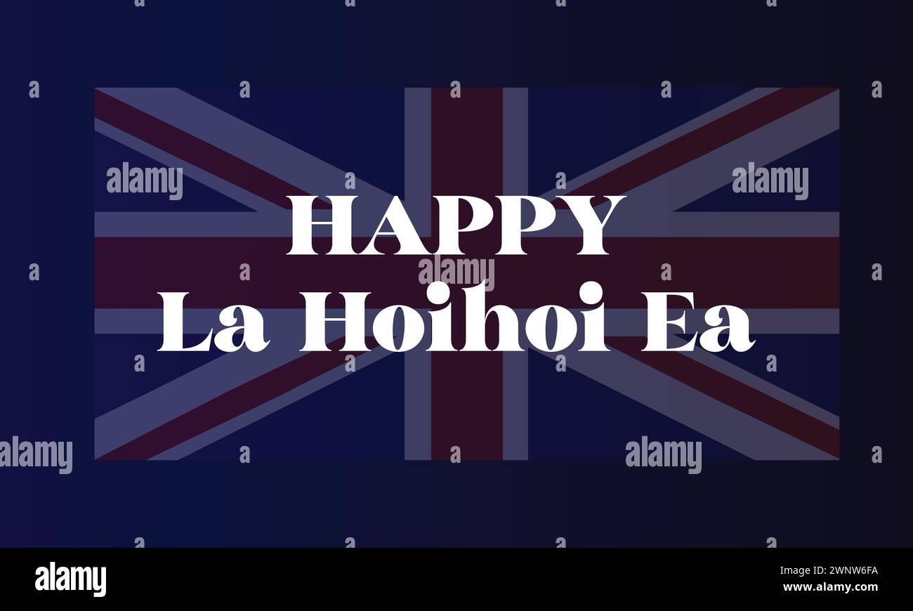 Happy La Hoihoi Ea Stylish Text Design Stock Vector Image & Art - Alamy