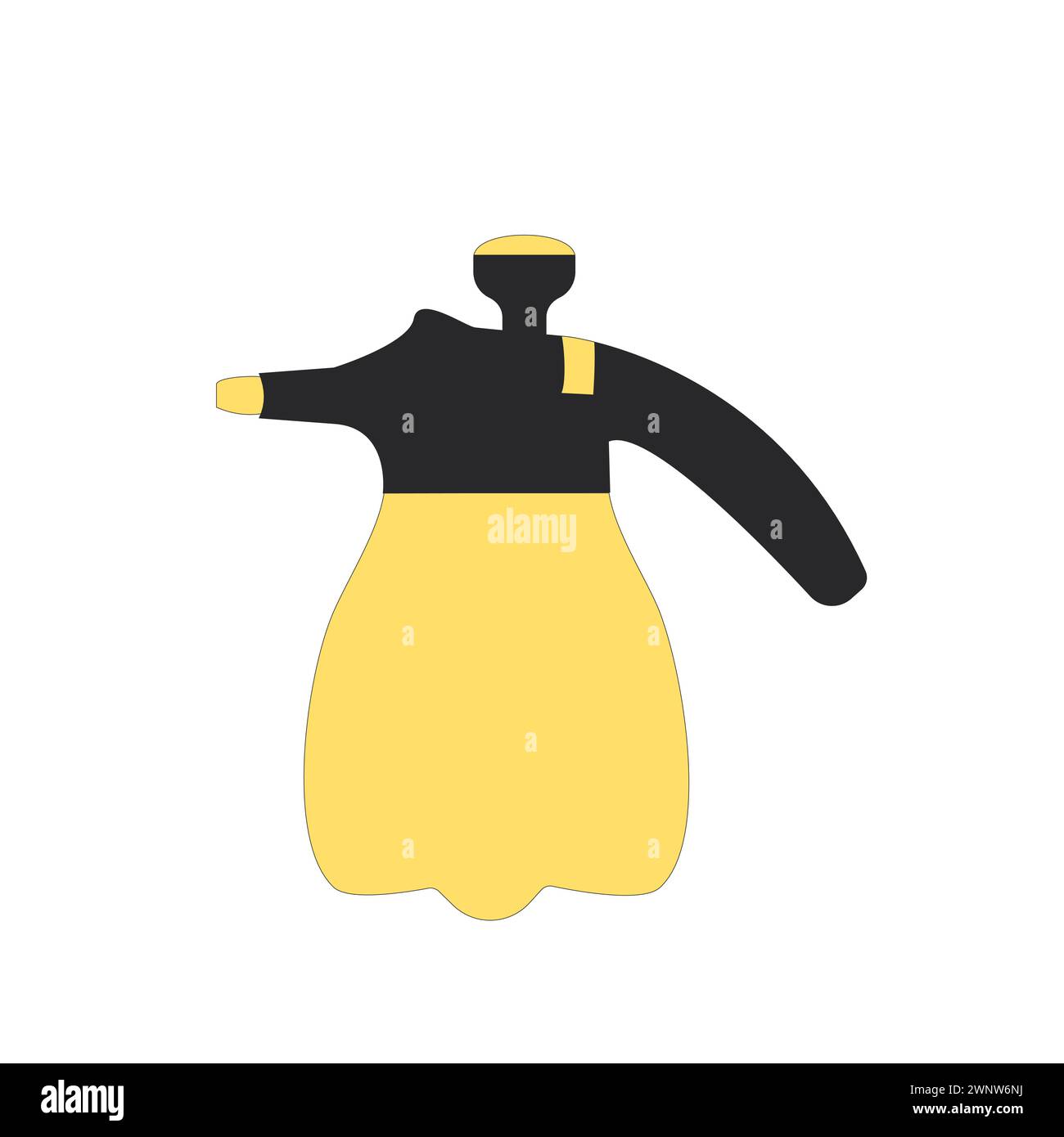 Spray gun isolated on white background. Trigger bottle. Vector flat ...