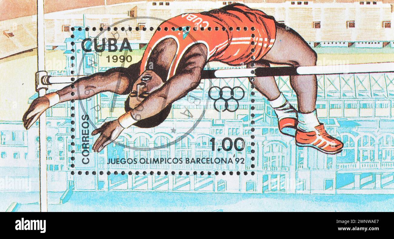 Lot De 12 Cartes Calendrier Olympique 1993 - Barcelone 1992, USA Piste Cuba Baseball, Occasion