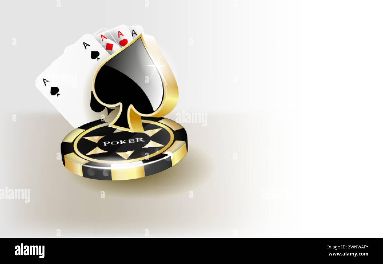 Playing cards and poker chips fly casino. Concept on white background ...