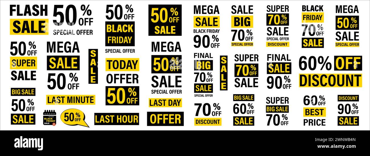 Sale tags set vector badges template Stock Vector