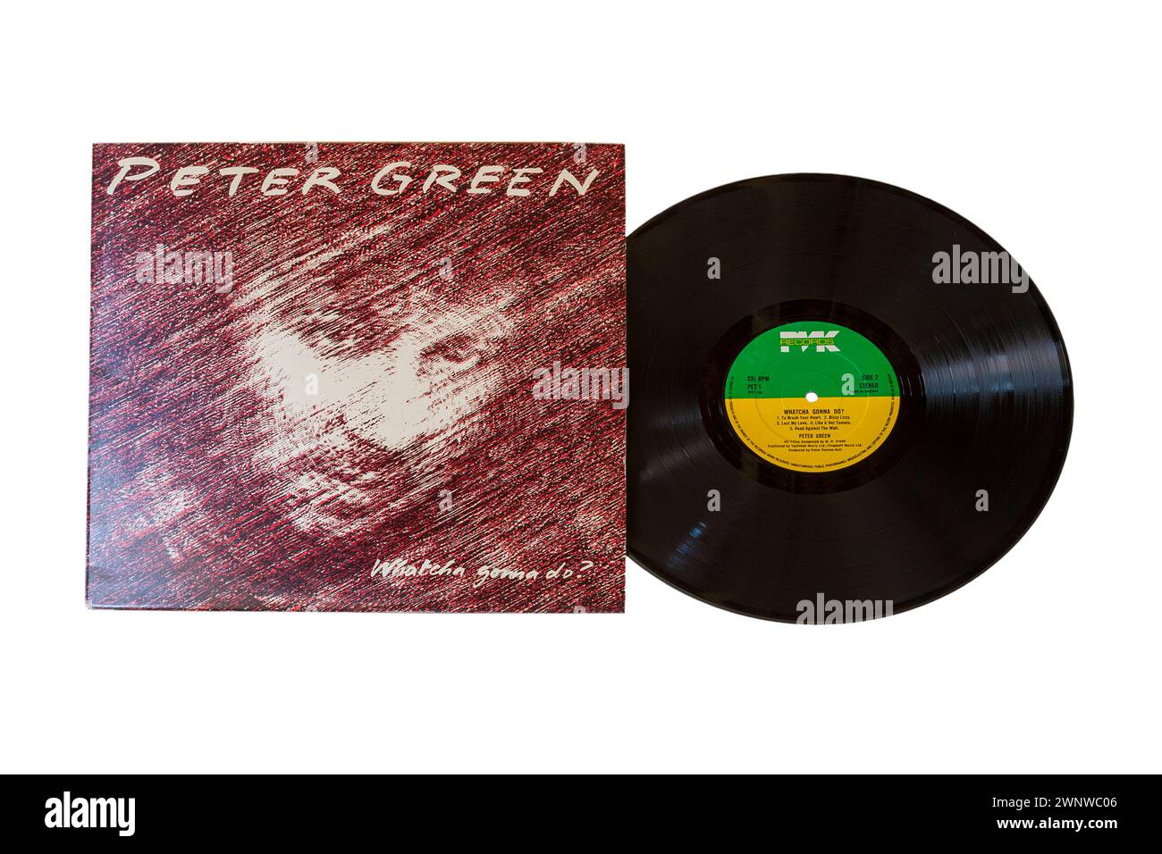 Peter Green Whatcha gonna do? vinyl record album LP cover isolated on white background - 1981 Stock Photo