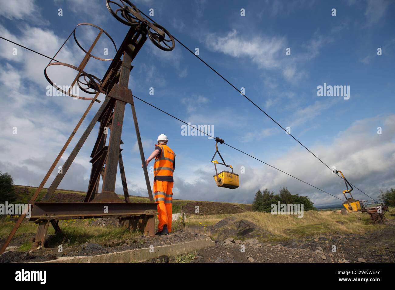 Sumatra Gravity Ropeway Clay cradely hi-res stock photography and images - Alamy
