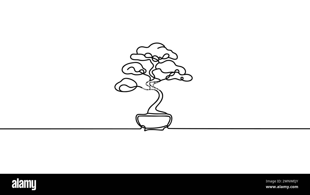 Bonsai tree garden Black and White Stock Photos & Images - Alamy