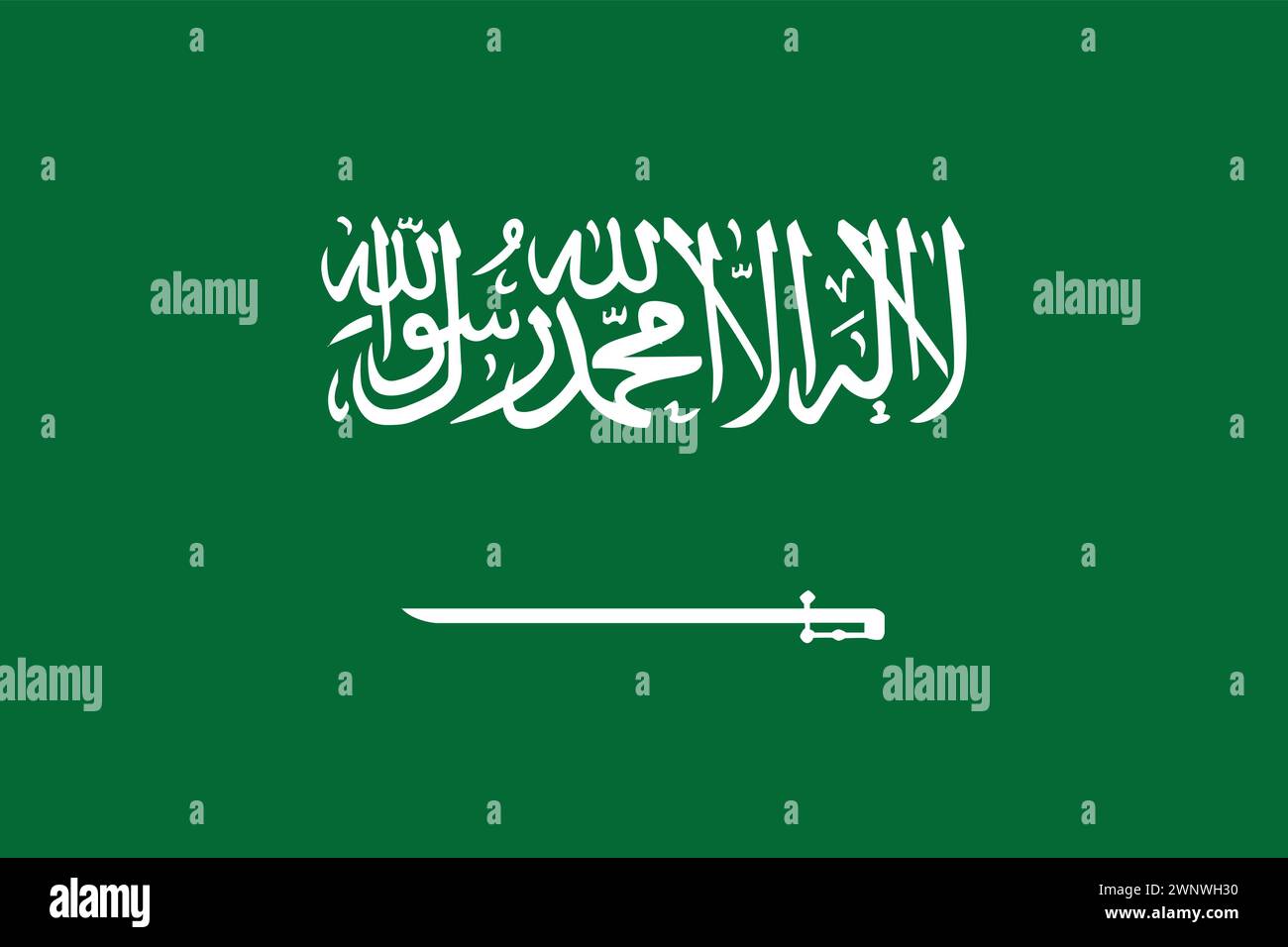 National Flag of Saudi Arabia, Background Flag Stock Vector