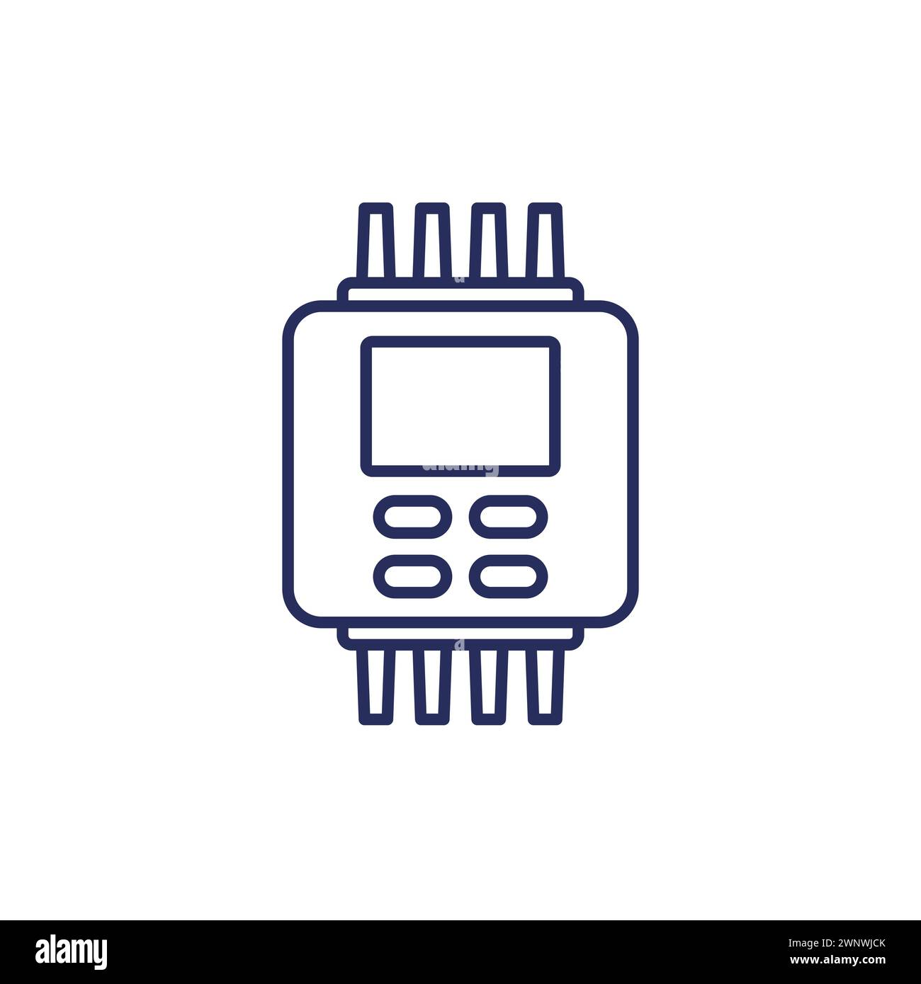 PLC line icon Programmable logic controller vector Stock Vector