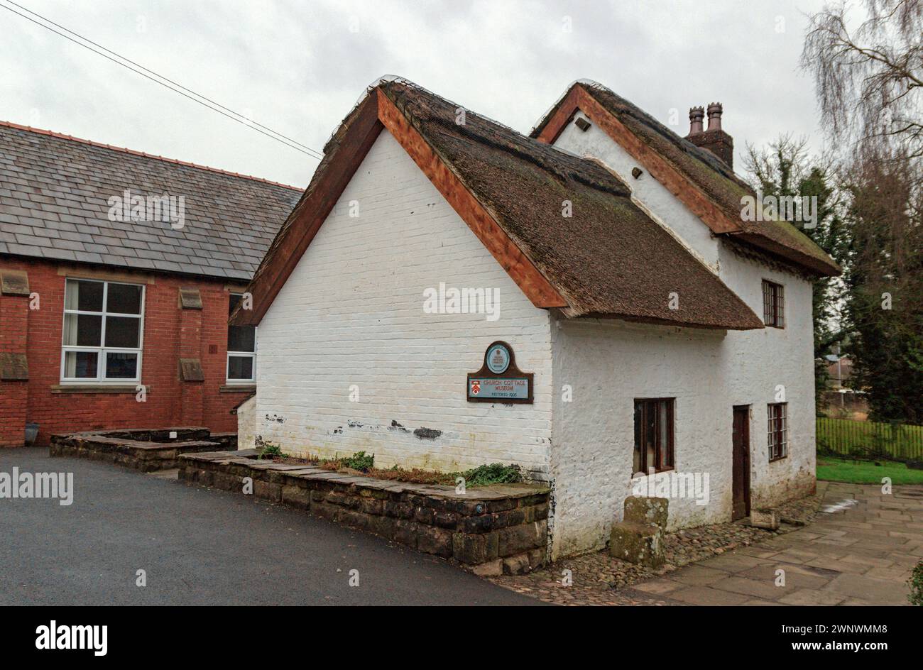 Church Cottage Museum. Broughton, Lancashire. Stock Photo