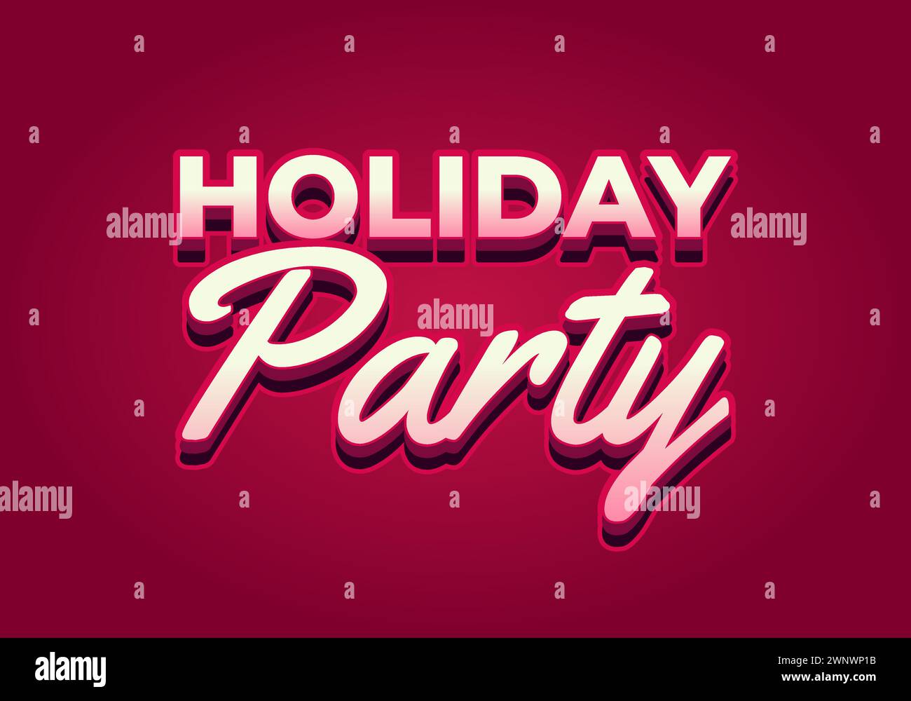 Holiday Text Colorful Holiday party. Text effect design in 3D look with eye catching colors ...