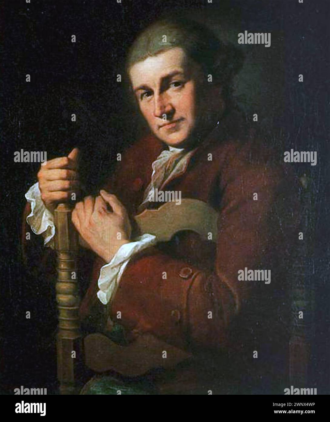 DAVID GARRICK (1717-1779) English actor  painted by Angelica Kauffman in 1764 Stock Photo