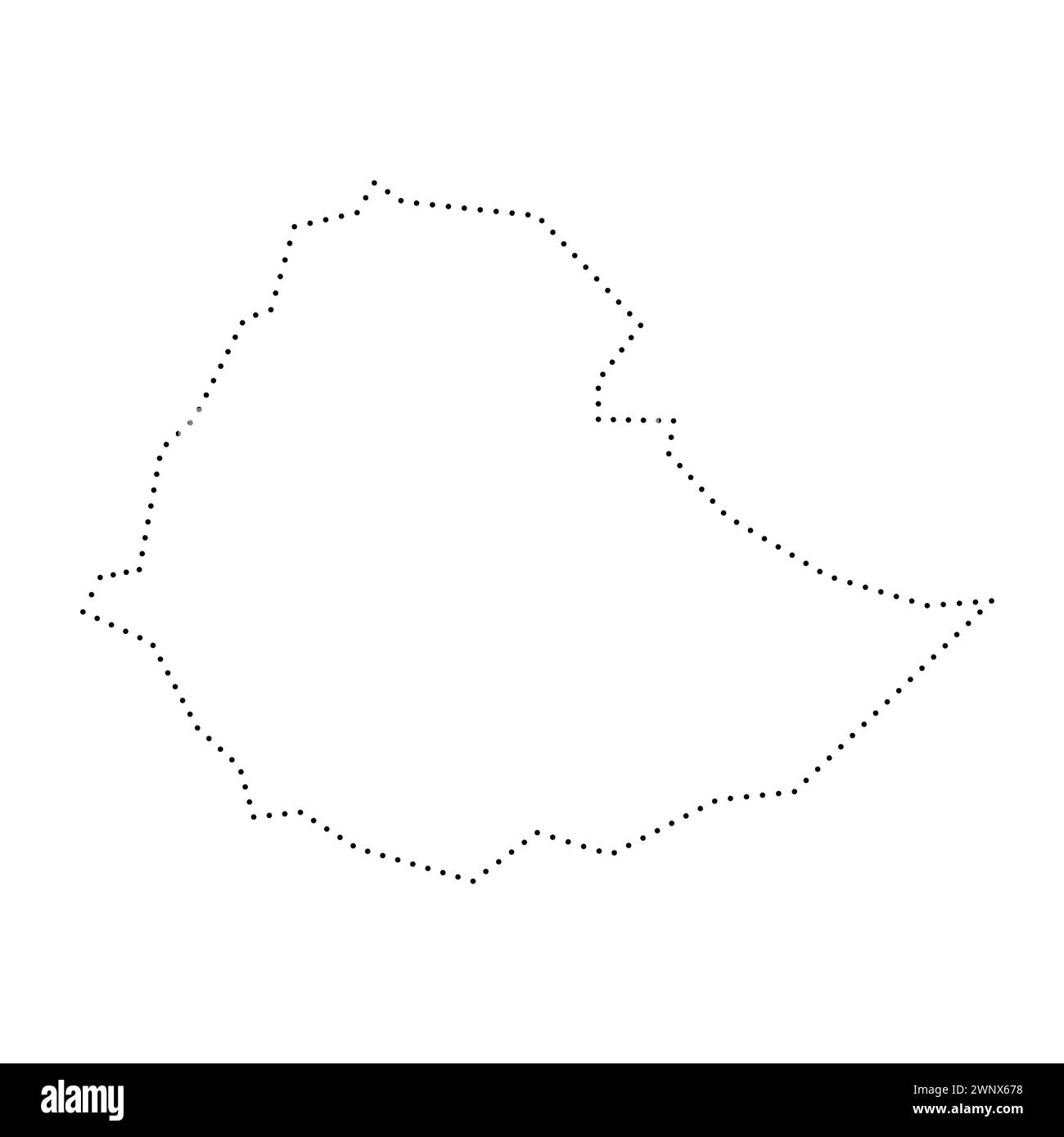 Ethiopia outline silhouette map illustration Black and White Stock