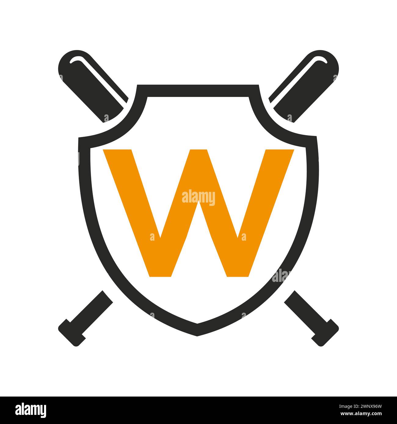 Letter W Baseball Logo Design Vector Template. Baseball Club Symbol ...