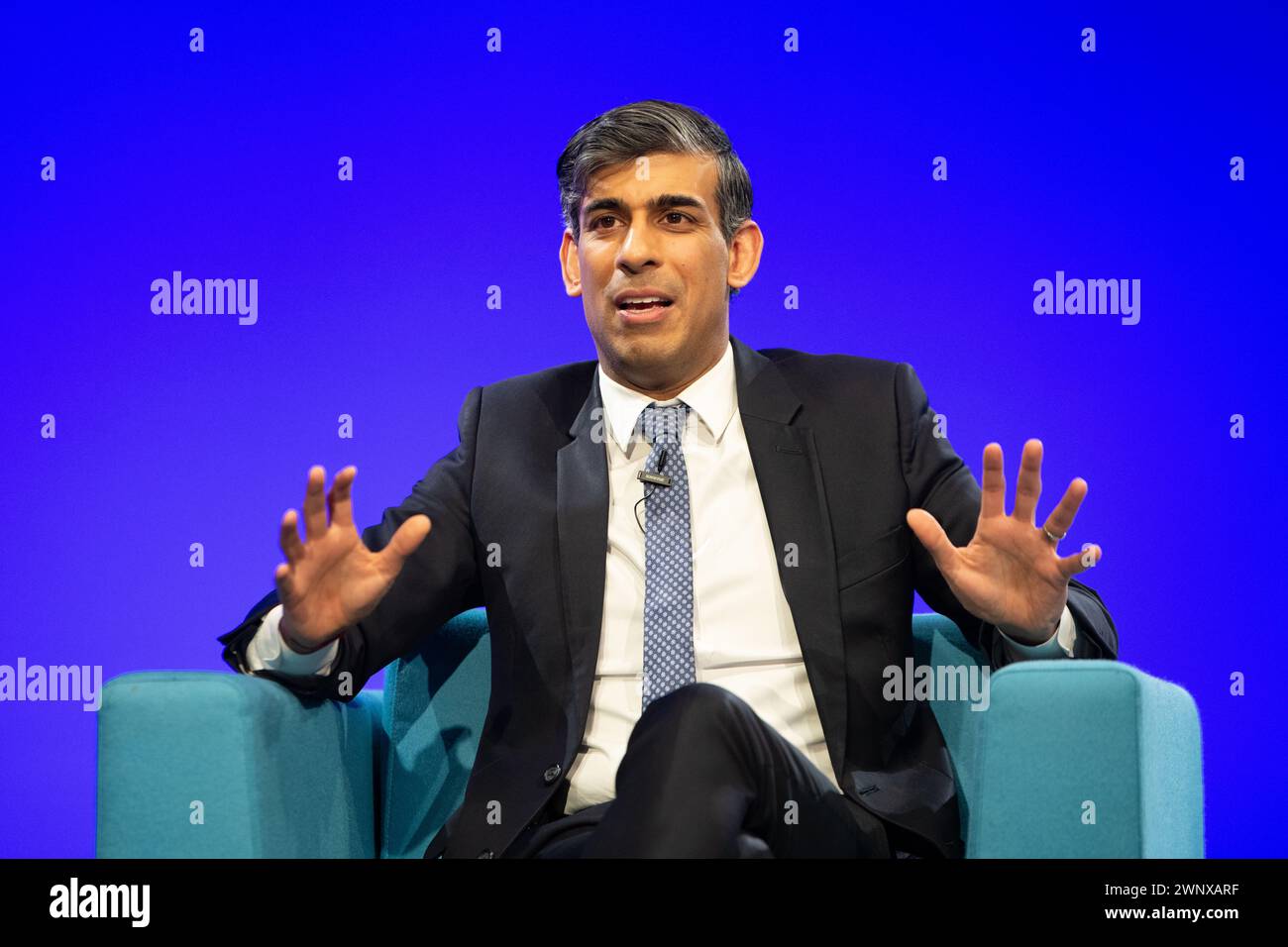Rishi Sunak at the Scottish Conservative Conference 2024 in Aberdeen, Scotland, UK Stock Photo