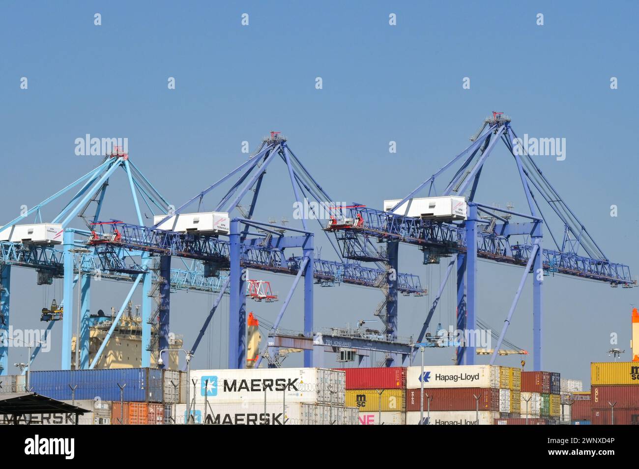 Puerto Quetzal, Guatemala - 19 January 2024: Shipping containers ...