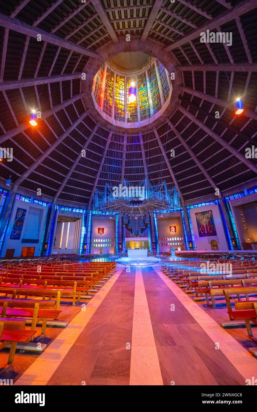 The interior of Liverpool metropolitan cathedral Stock Photo