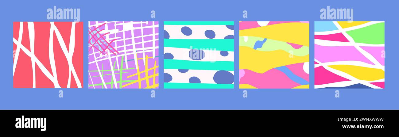 Creative concept of summer bright and juicy cards set. Modern abstract ...