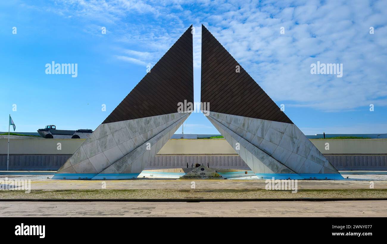 Monument to the Overseas Combatants or Monumento aos Combatentes do Ultramar, LISBON, PORTUGAL Stock Photo