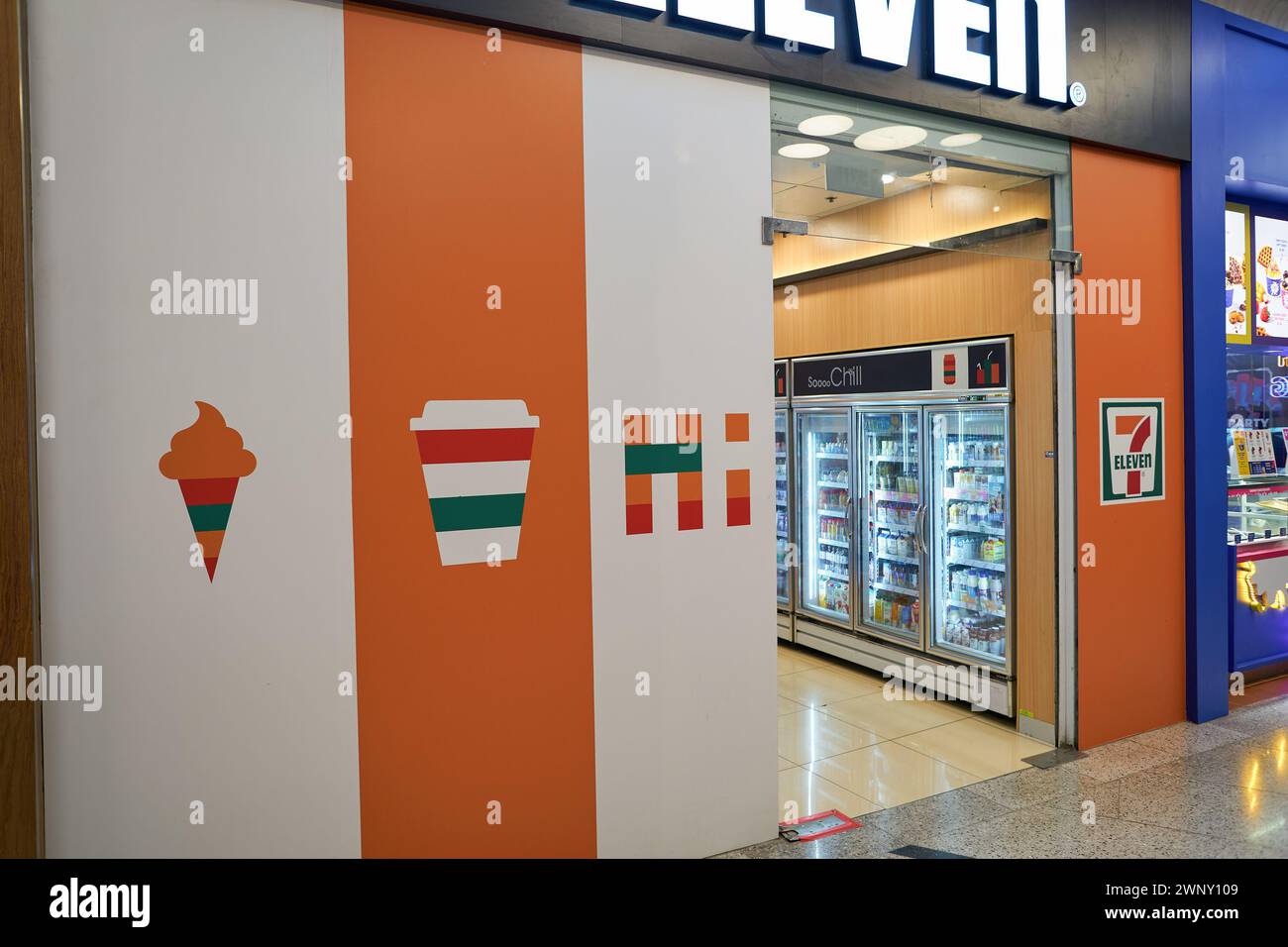 Singapore November 06 2023 Entrance To 7 Eleven Convenience Store