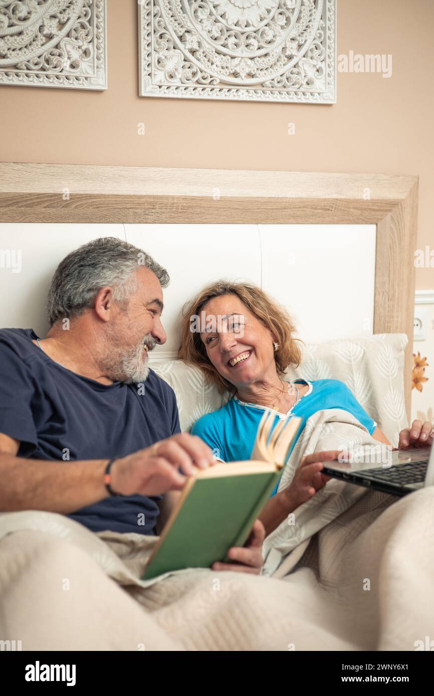 vertical portrait In this heartwarming scene, an elderly couple shares ...