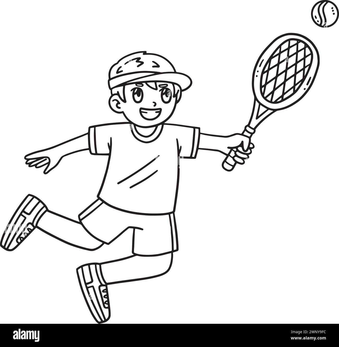 Tennis player reaching Black and White Stock Photos & Images - Alamy