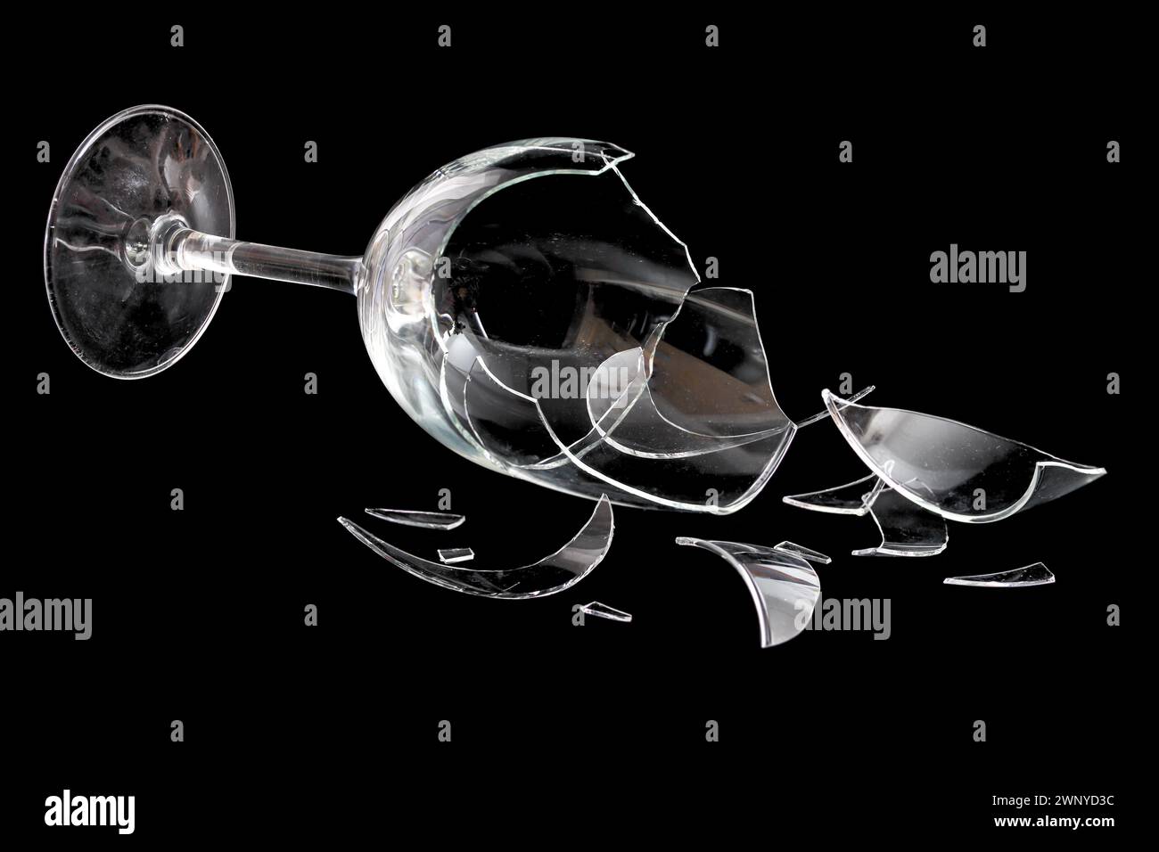 Broken crystal glass hi-res stock photography and images - Alamy