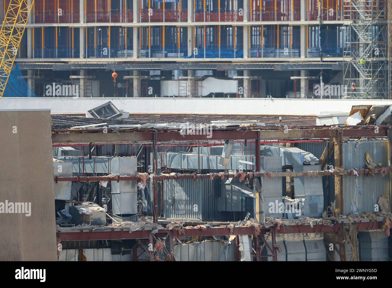 March 4, 2024: Demolition continues on the University of Texas at ...