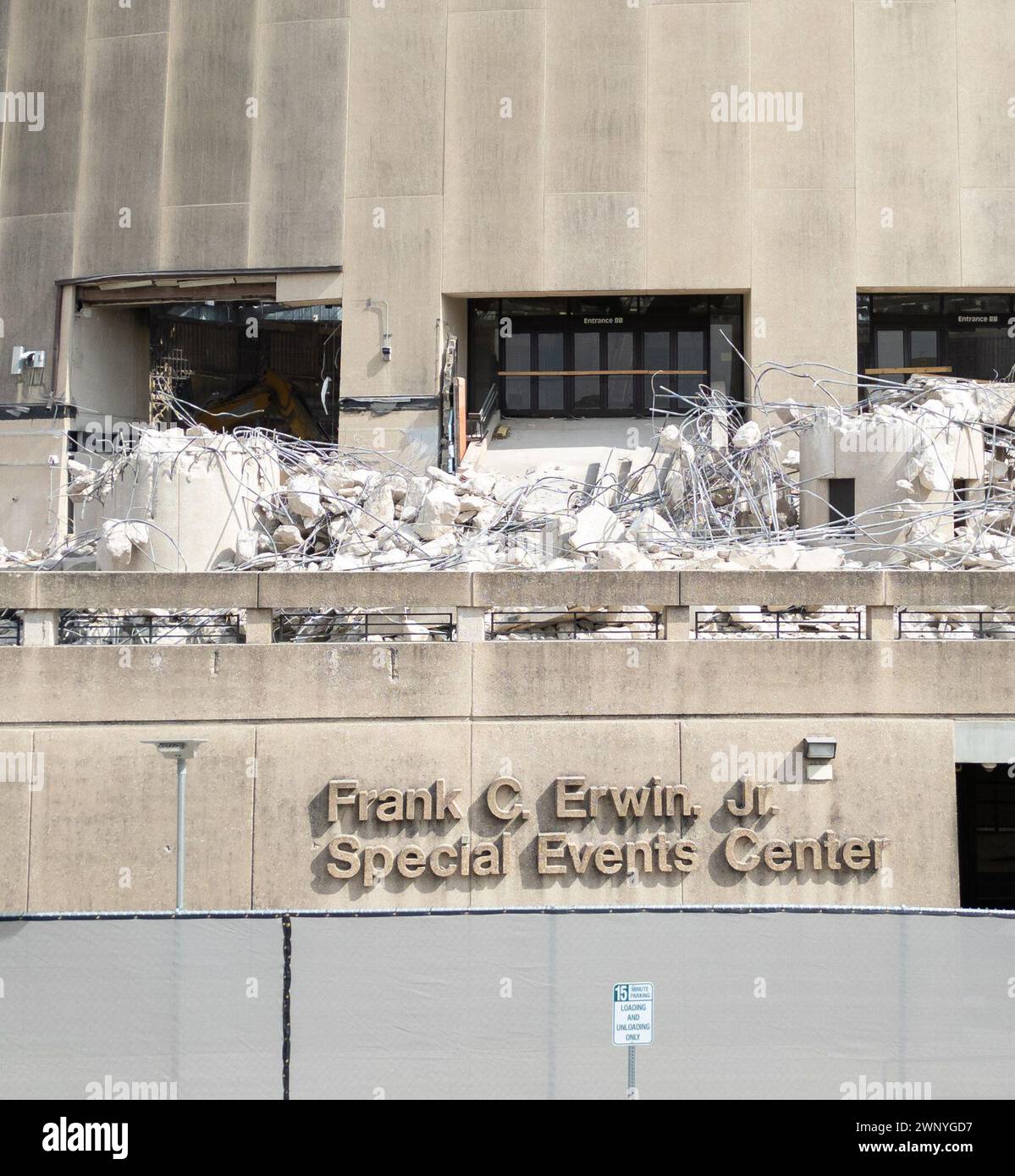 March 5, 2024: Demolition continues on the University of Texas at ...