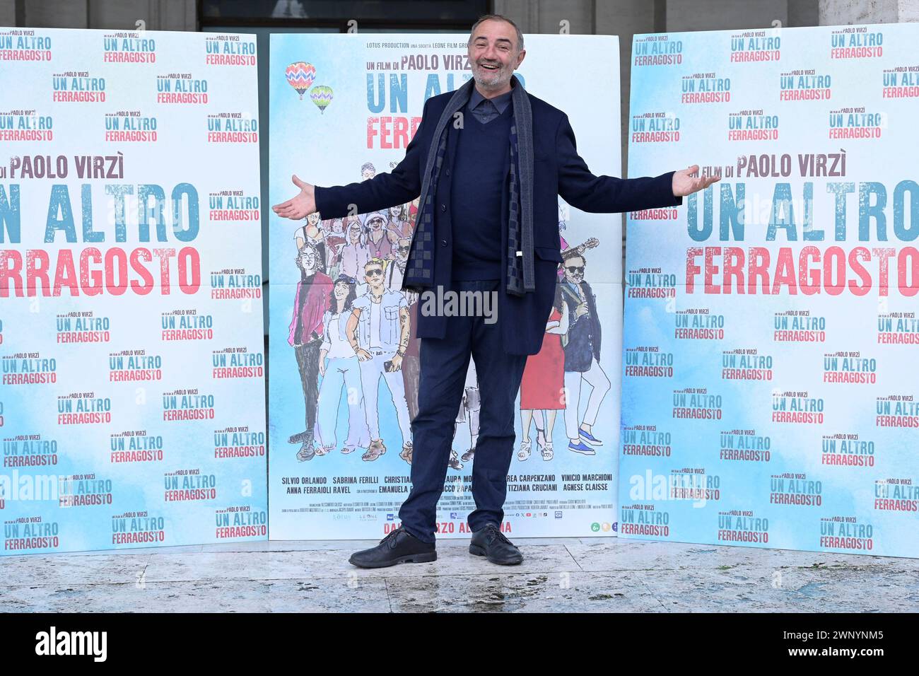 Rome, Italy. 04th Mar, 2024. Lele Vannoli attends the photocall of movie 'Un altro ferragosto' at Piazza della Repubblica. Credit: SOPA Images Limited/Alamy Live News Stock Photo