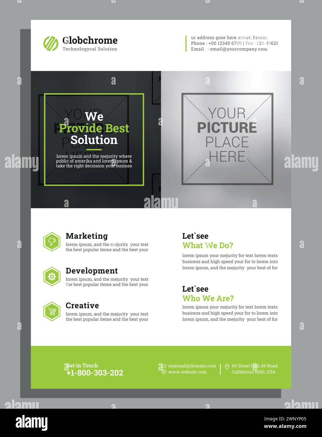 Vector Modern Corporate Business flyer design template Stock Vector ...