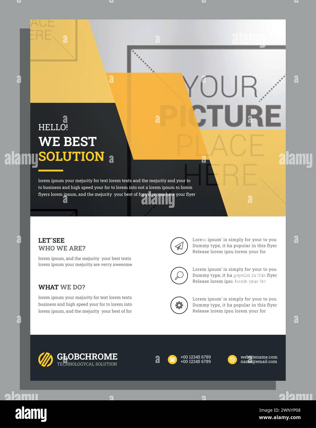 Vector Modern Corporate Business flyer design template Stock Vector ...