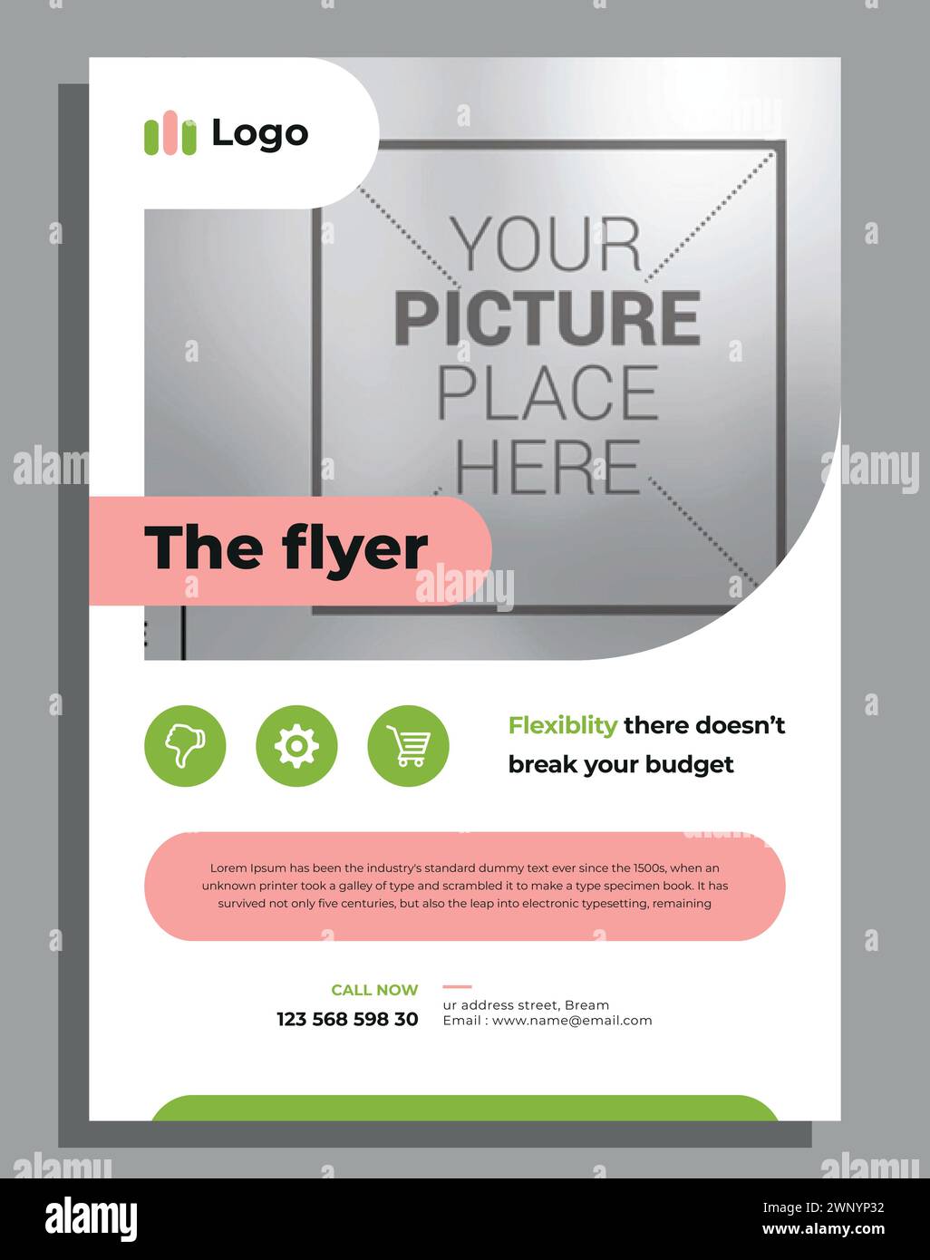 Vector Modern Corporate Business flyer design template Stock Vector