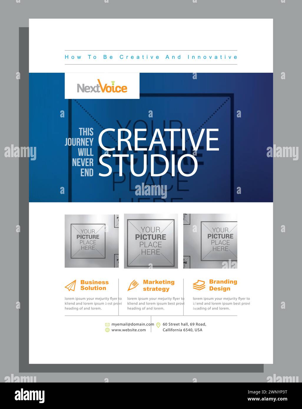 Vector Modern Corporate Business flyer design template Stock Vector