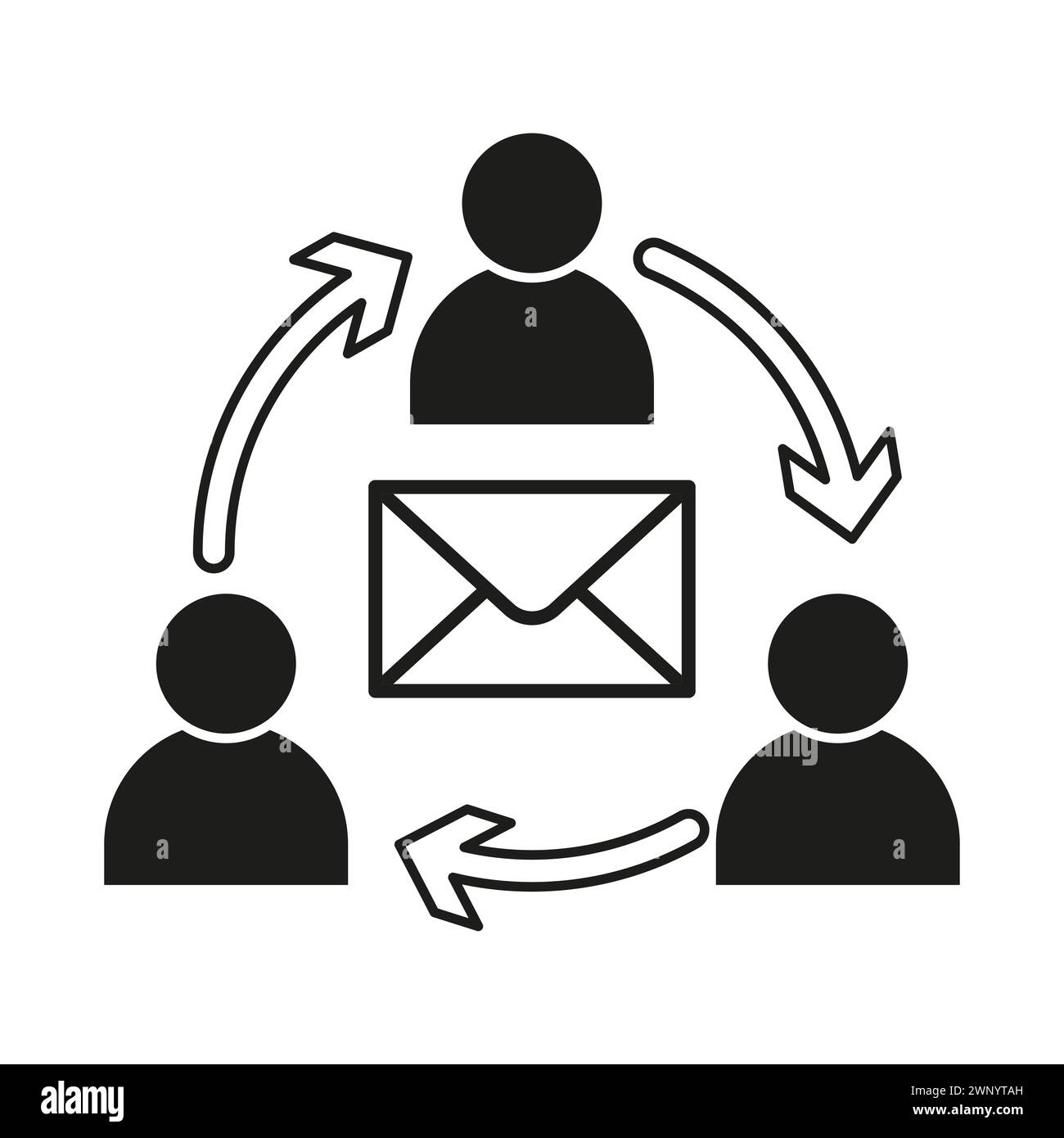 Communication icon. Message exchange. Social interaction. Vector illustration. EPS 10. Stock Vector