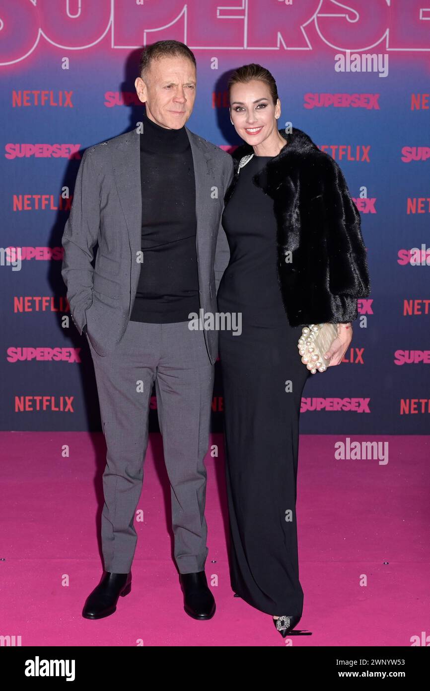 Rome, Italy. 04th Mar, 2024. Rocco Siffredi (l) and Rosa Caracciolo (r)  attend the red carpet of Netflix tv series 