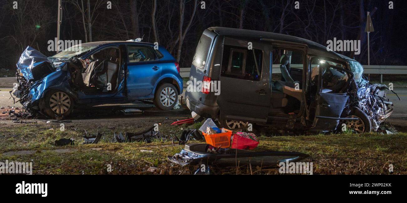 Berlin, Germany. 05th Mar, 2024. Two vehicles involved in the accident