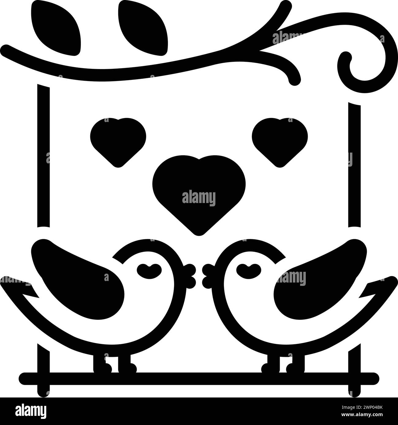 Icon for birds in love,birds Stock Vector Image & Art - Alamy
