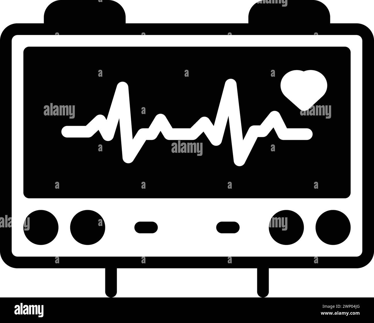 Icon for atrial fibrillation,cardiogram Stock Vector
