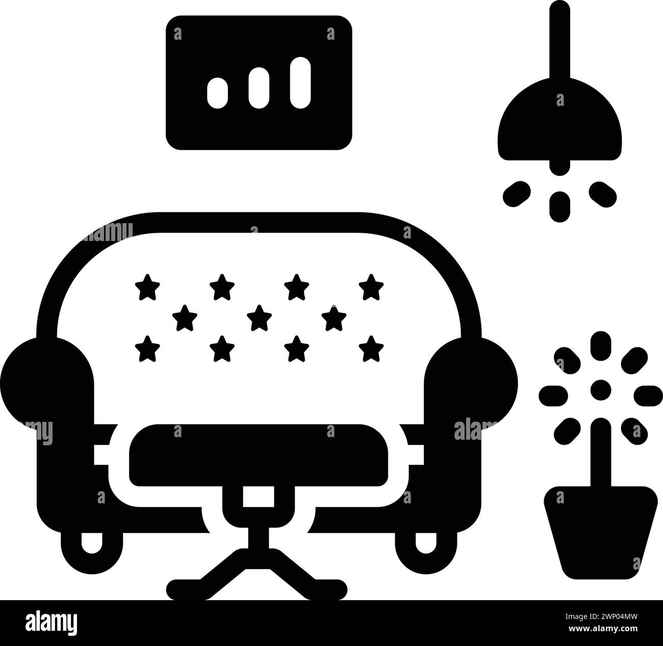 Icon for lobby,waiting room,lounge Stock Vector
