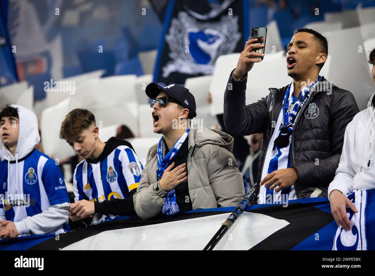 Porto, Portugal. 03rd Mar, 2024. FC Porto fans celebrate a goal during the Portuguese Primeira Liga football match between FC Porto and SLBenfica at Estadio do Dragao. Final Score, FC Porto 5-0 SL Benfica. Credit: SOPA Images Limited/Alamy Live News Stock Photo