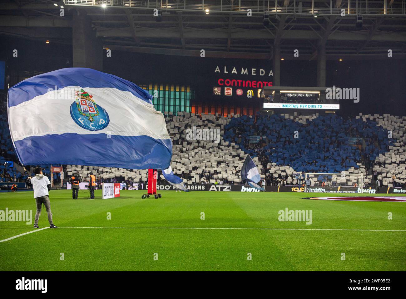 Porto, Portugal. 03rd Mar, 2024. FC Porto fans celebrate a goal during the Portuguese Primeira Liga football match between FC Porto and SLBenfica at Estadio do Dragao. Final Score, FC Porto 5-0 SL Benfica. Credit: SOPA Images Limited/Alamy Live News Stock Photo