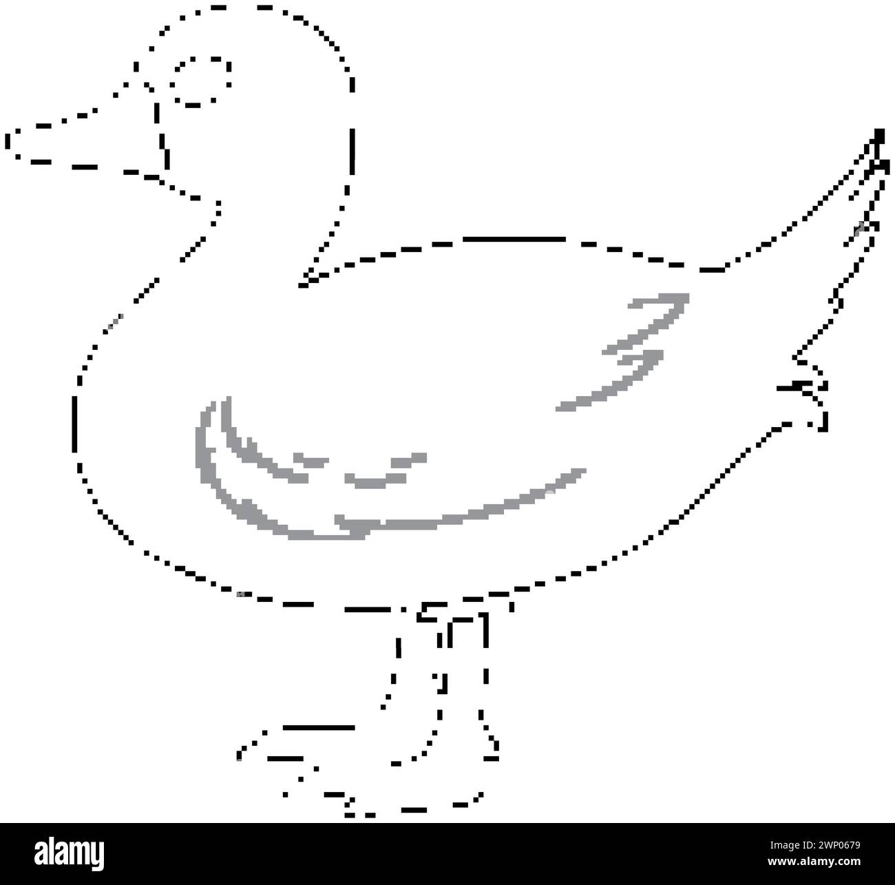 Simple line art of a single duck standing Stock Vector Image & Art - Alamy