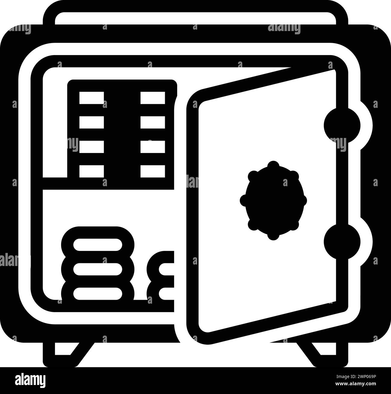 Locker money safe icon Black and White Stock Photos & Images - Alamy