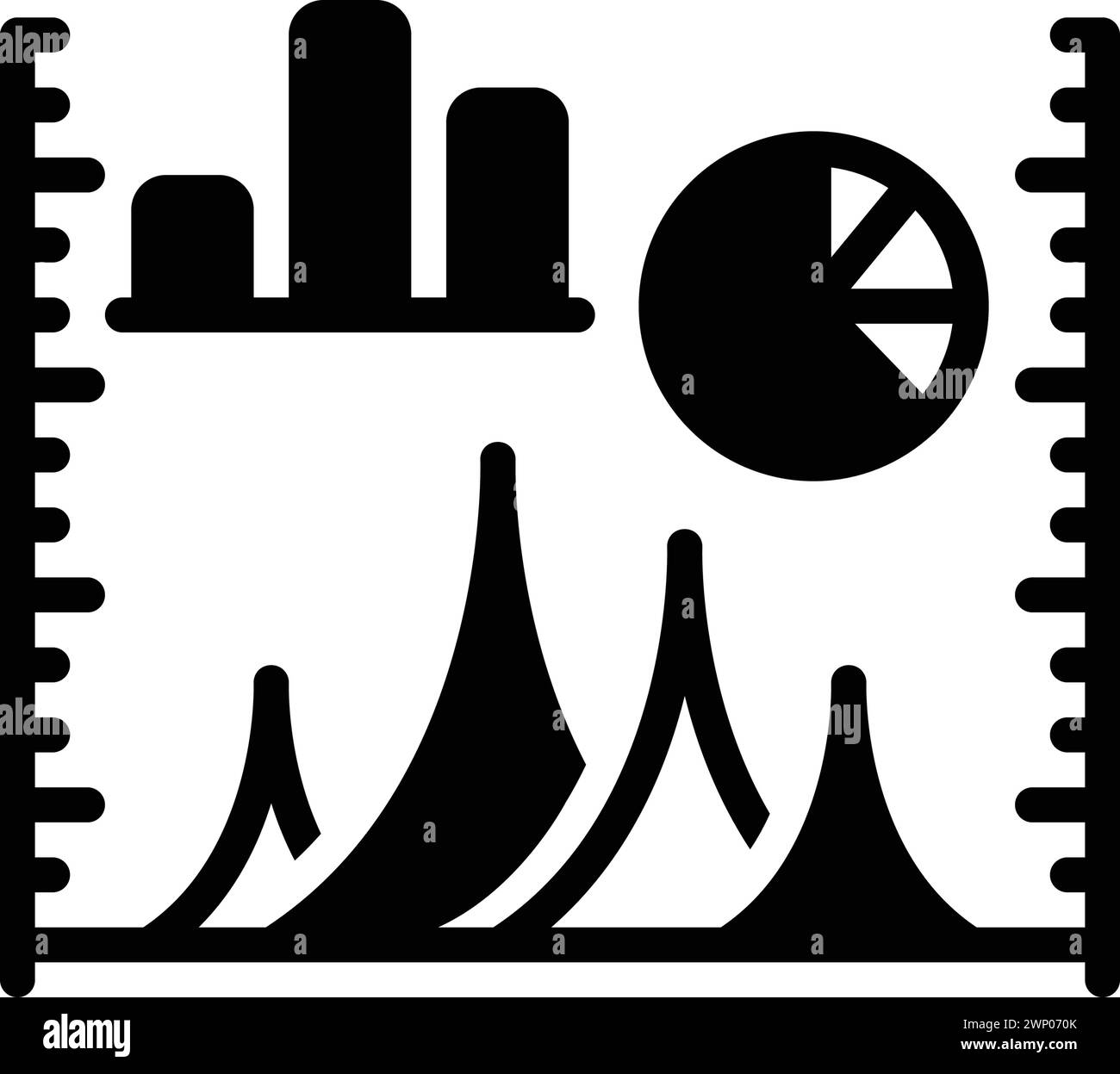 Icon for graph chart bar graph infographic stock vector image art alamy