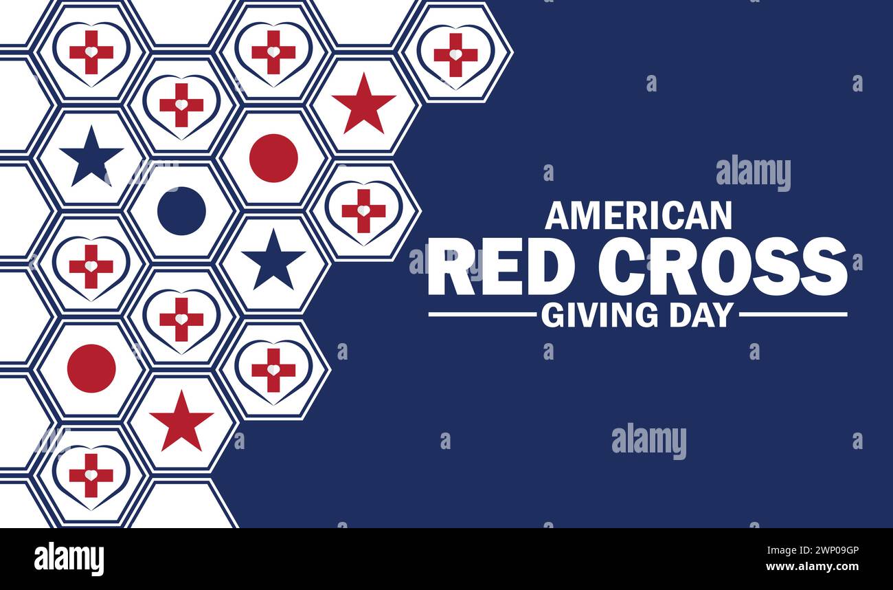 American Red Cross Giving Day. Holiday concept. Template for background