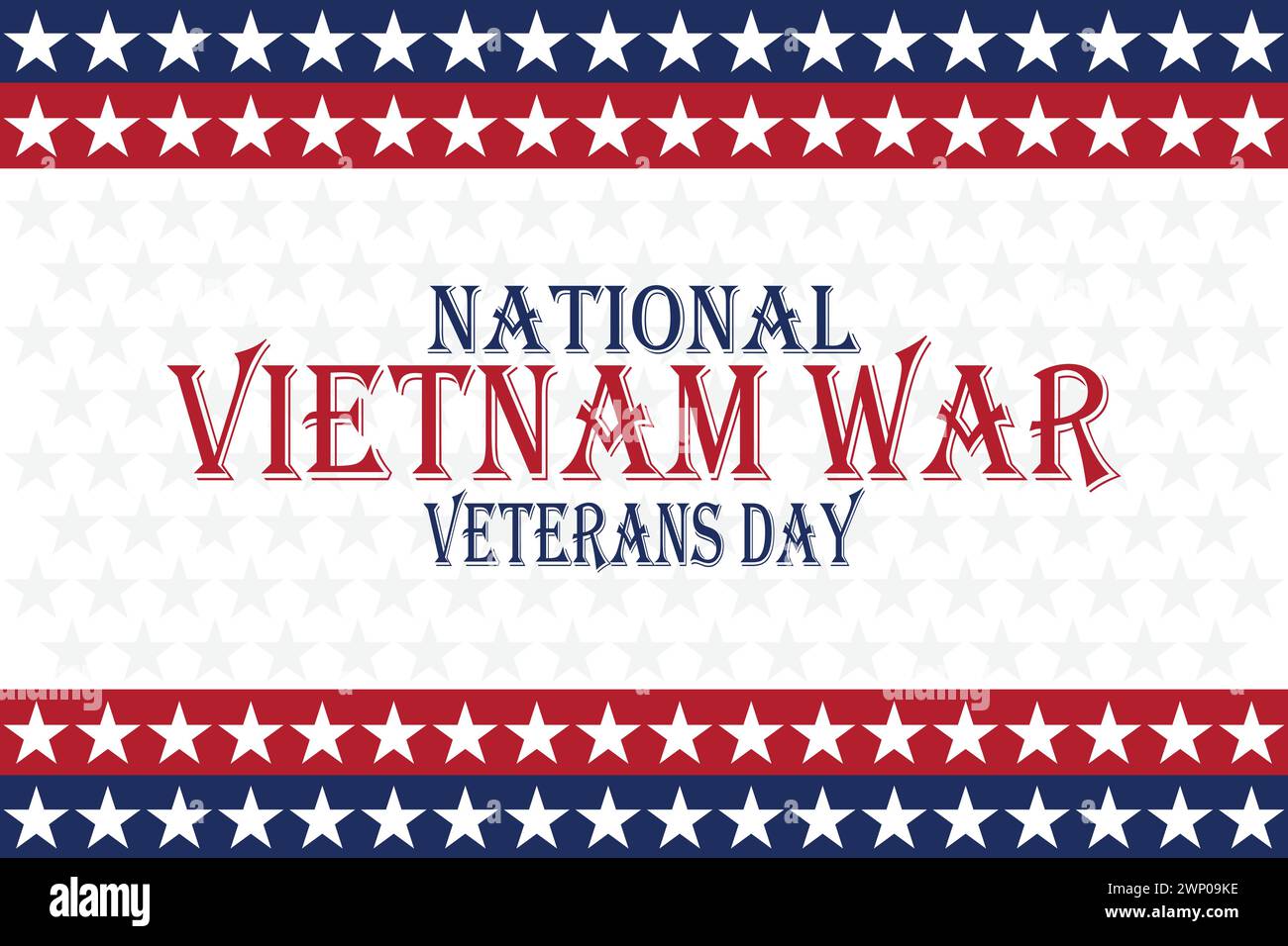 National Vietnam War Veterans Day. Holiday concept. Template for background, banner, card, poster with text inscription Stock Vector
