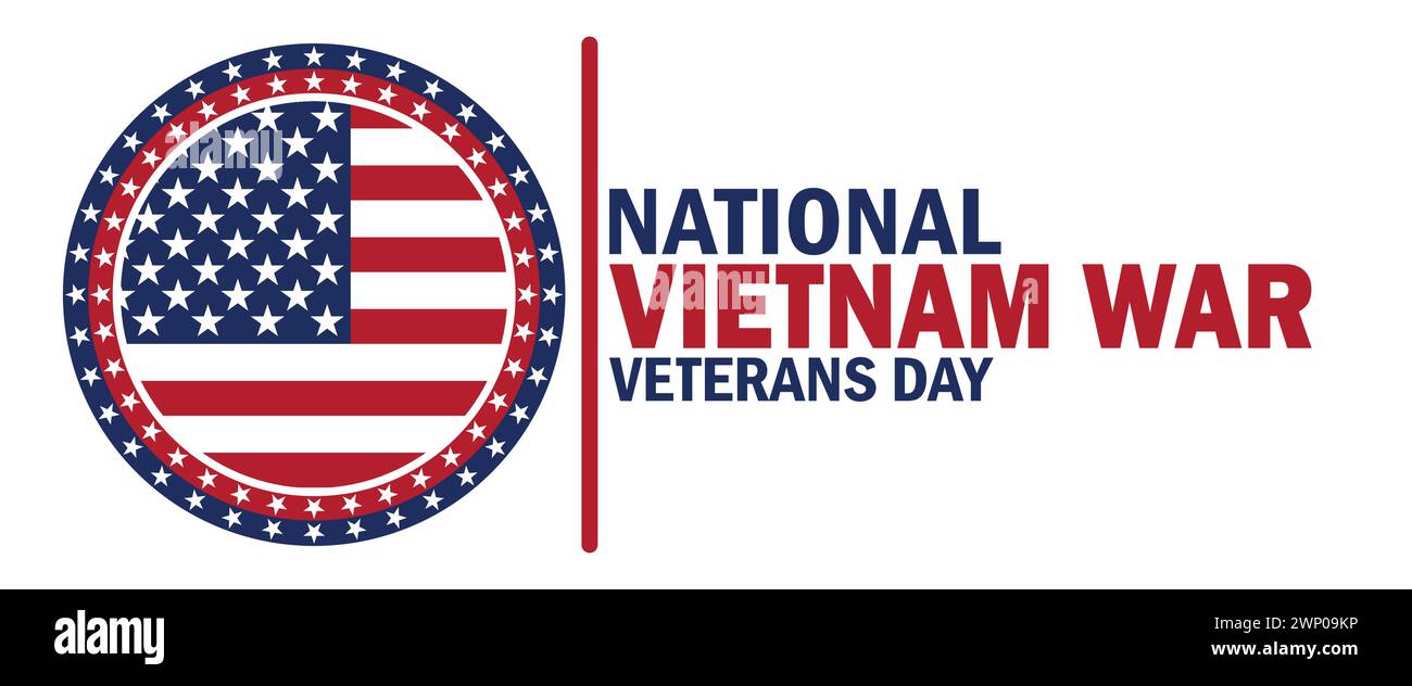 National Vietnam War Veterans Day. Suitable for greeting card, poster and banner. Stock Vector