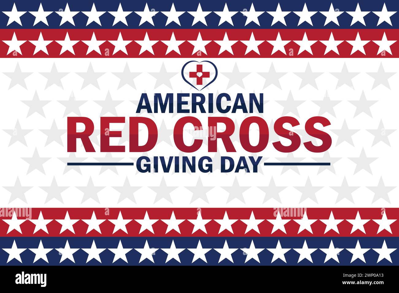 American Red Cross Giving Day wallpaper with typography. Vector